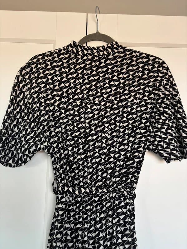 River Island Black and white midi dress