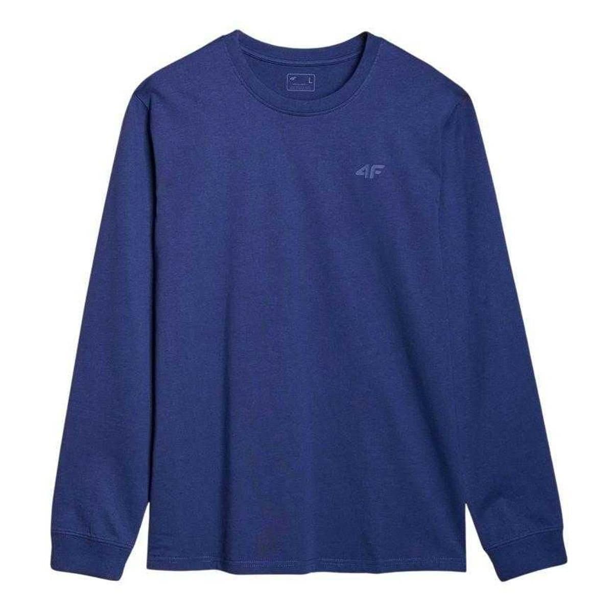 4F 4F Men's WMM00TLONM432 Long-Sleeved T-Shirt in Navy