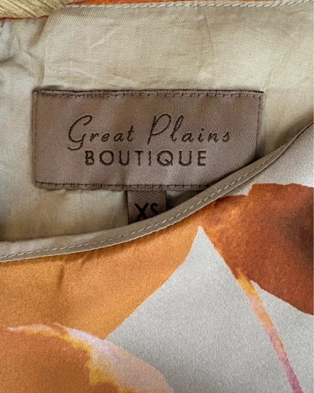 Great Plains Great Plains Boutique Shift Dress XS Watercolour Print Occasion Wedding Guest Mini Tunic