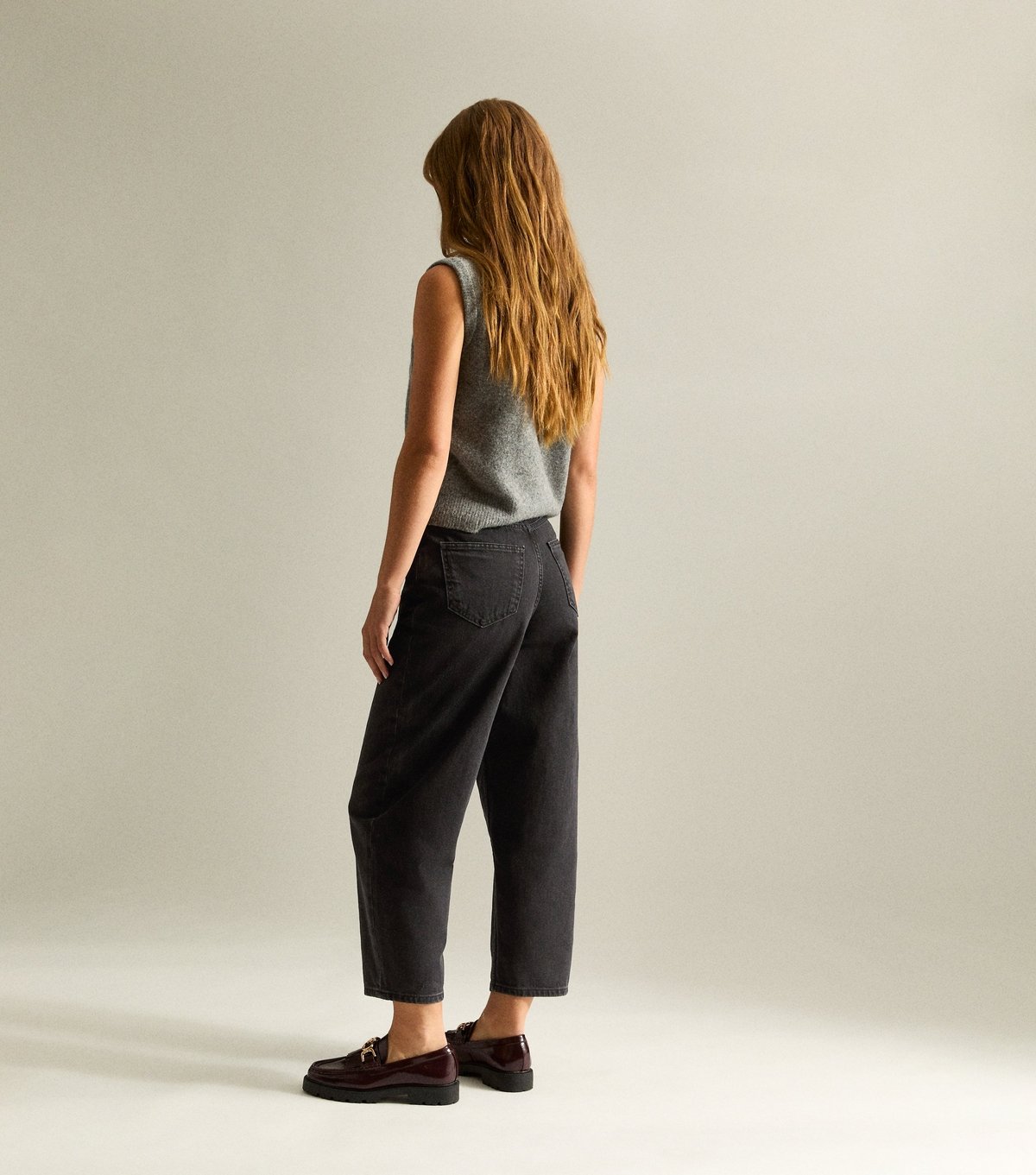 New Look Women's Washed Black Ankle Grazer Barrel Leg Jeans New Look - 4