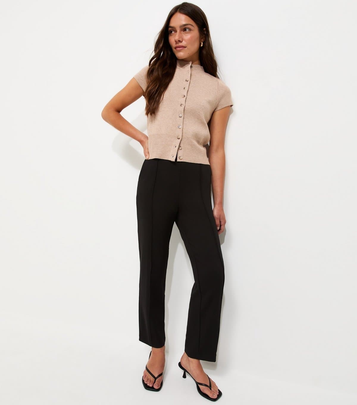 New Look New Look Petite Black Jersey Twill Slim Leg Trousers