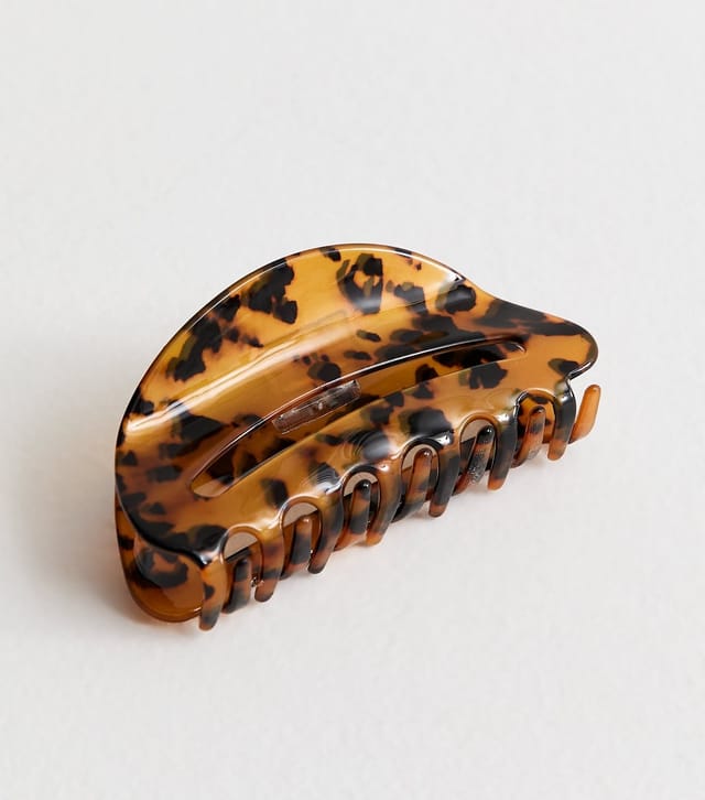 New Look Brown Tortoise Shell Oval Claw Clip New Look - 3