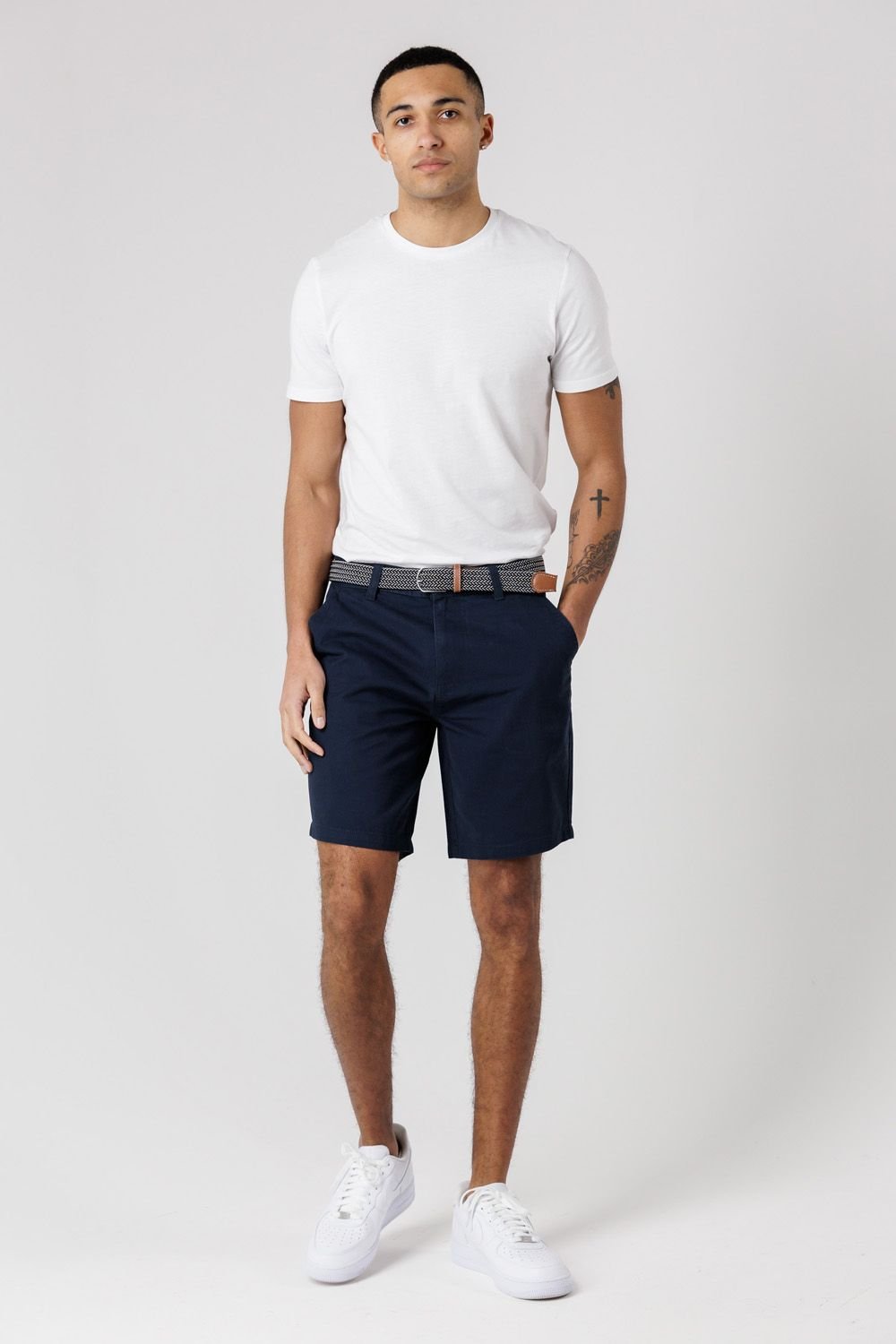 Tokyo Laundry Tokyo Laundry Men's Cotton Twill Peached Shorts in Navy - 3