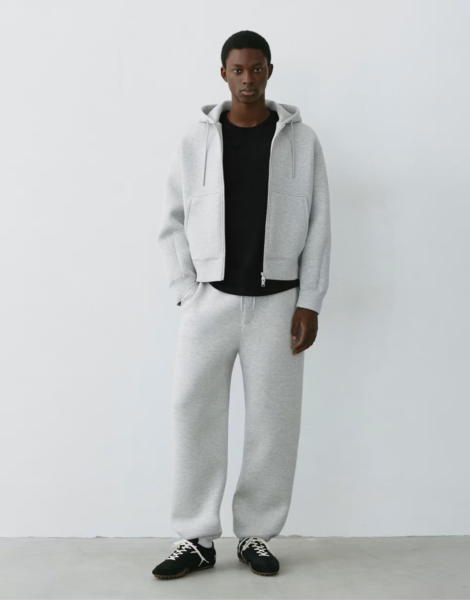 ASOS Pull&Bear Stwd baggy joggers in grey marl
