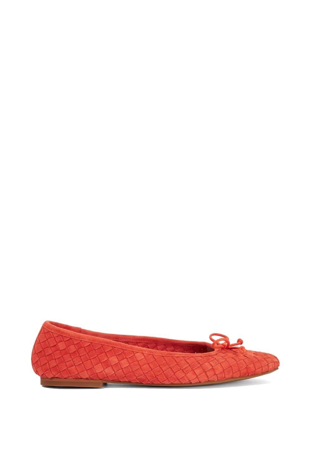 Dune London Dune London Women's 'Heat' Suede Ballet Pumps in Red - 4