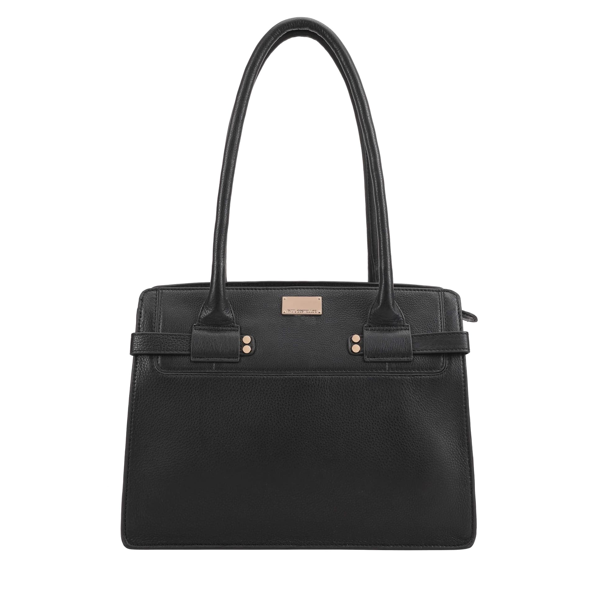 Paul Costelloe Paul Costelloe Women's Tirso Leather Shoulder Bag in Black