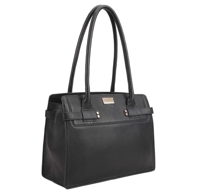 Paul Costelloe Paul Costelloe Women's Tirso Leather Shoulder Bag in Black - 2