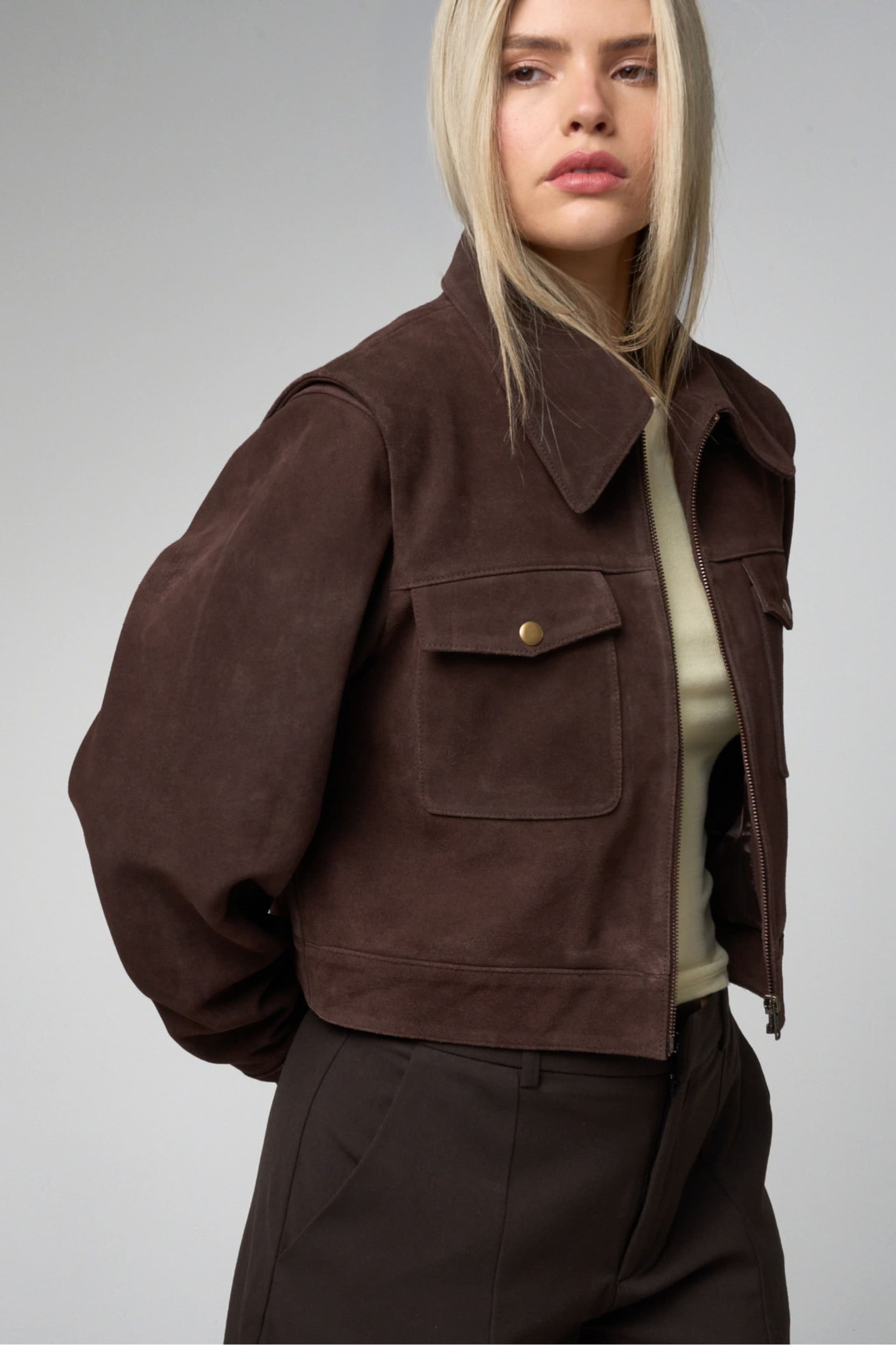 Barneys Originals Barneys Originals Chocolate Suede Jacket