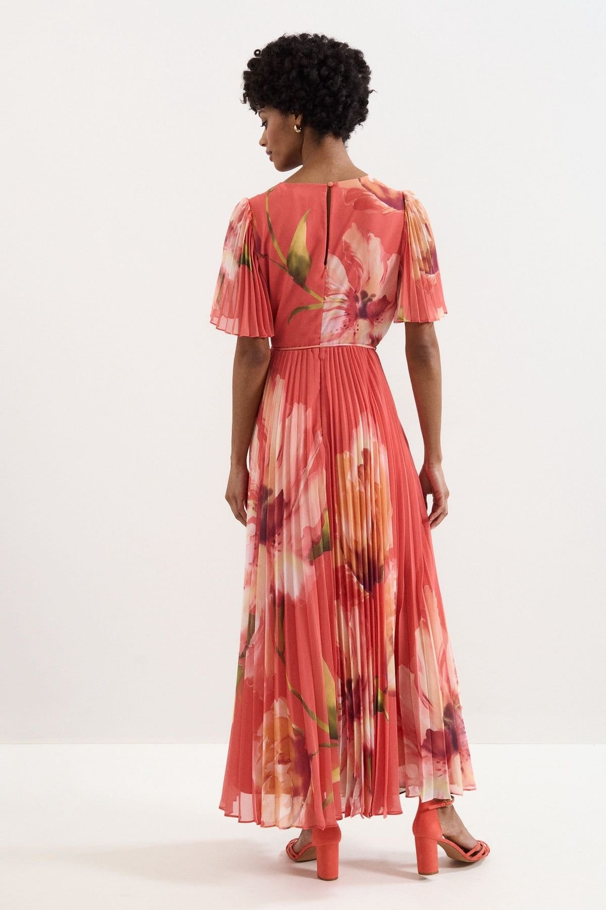 Phase Eight Phase Eight Women's Abigail Wrap Dress in Coral - 4