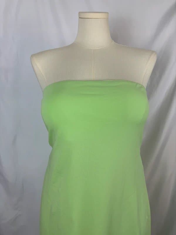 ASOS Design UK 18 ASOS Design Cotton Bandeau Midi Dress Bright Lime Green Stretch Holiday Beach