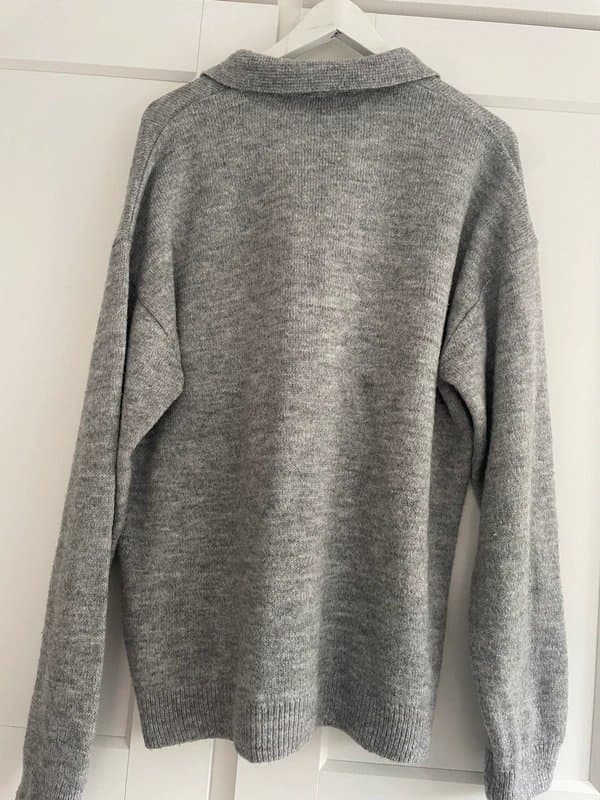 New Look Grey knit jumper with collar