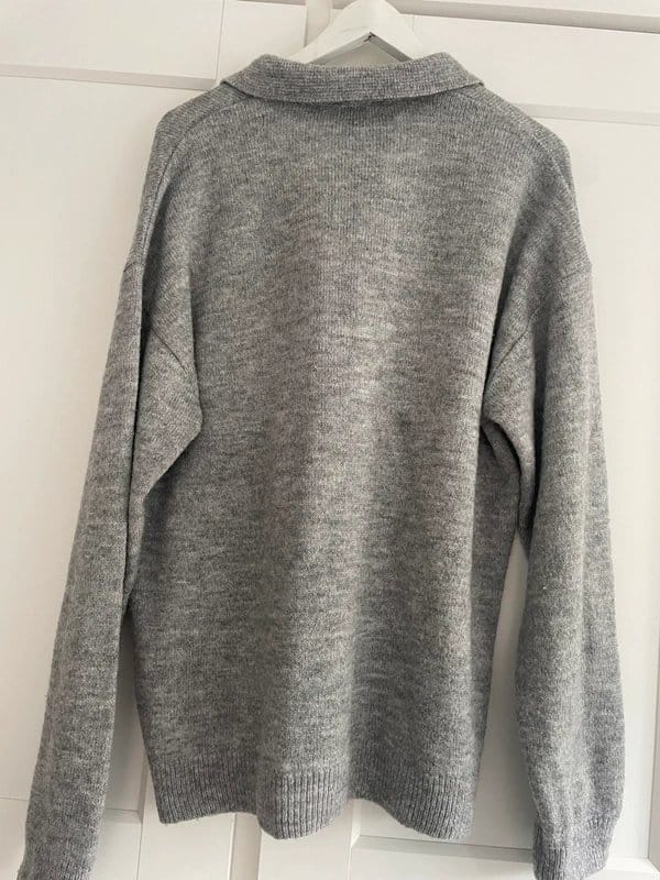 New Look Grey Knit Jumper with Collar