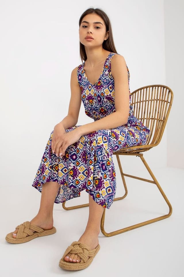 Love Lace Love Lace Women's Long Summer Dress Heart Neck Ruffle Hem - 2