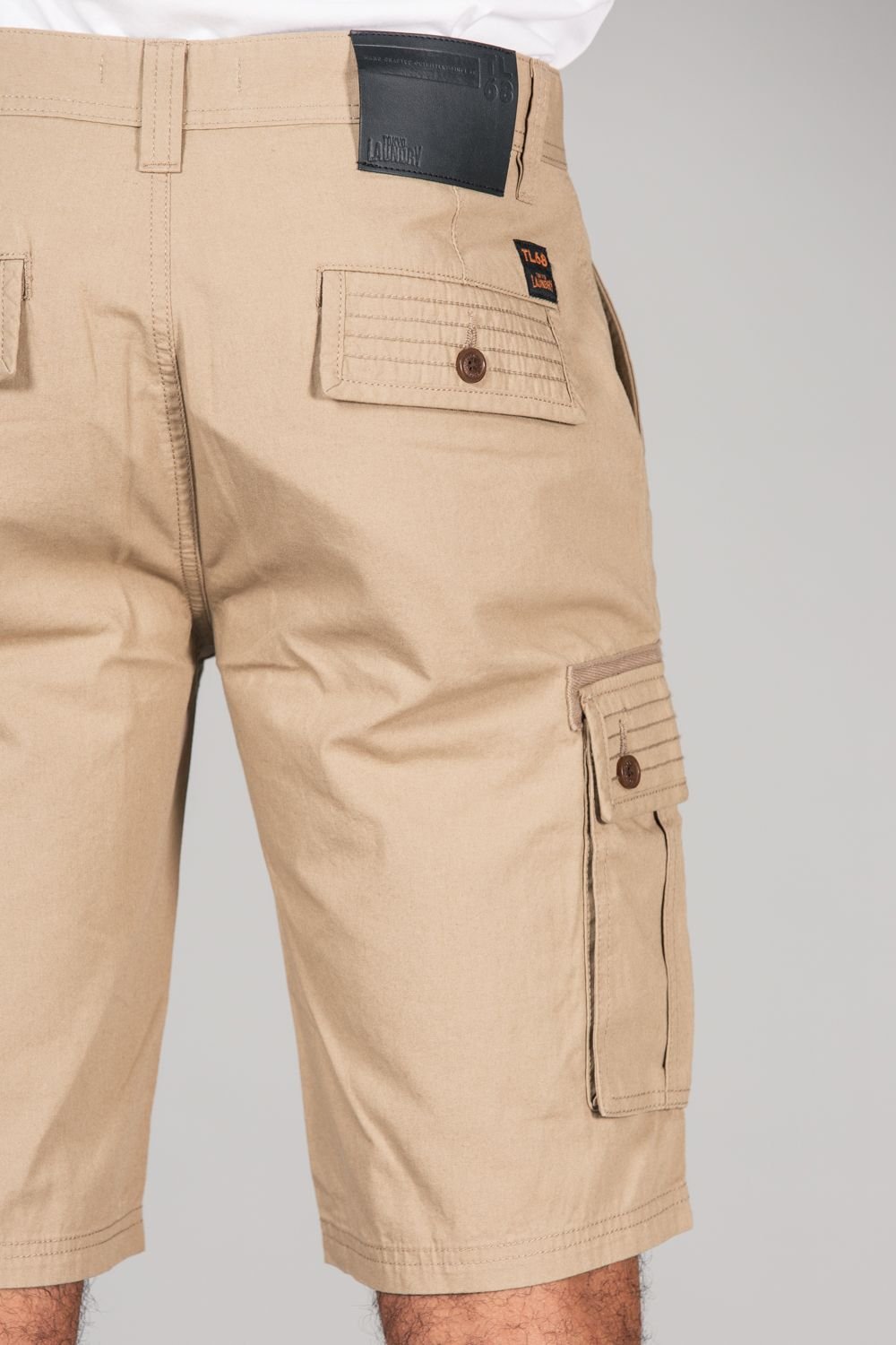 Tokyo Laundry Tokyo Laundry Men's Cotton Cargo-Style Short with Pockets in Stone - 4