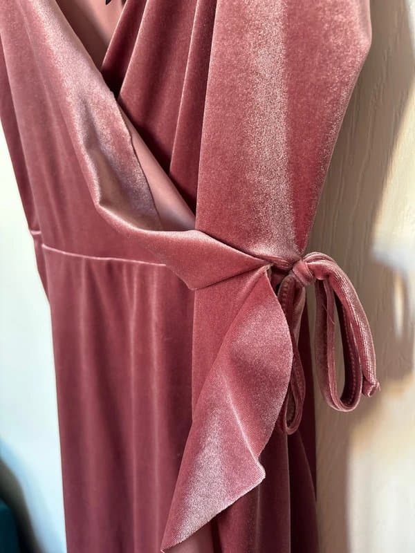 New Look New Look pink velvet dress UK18
