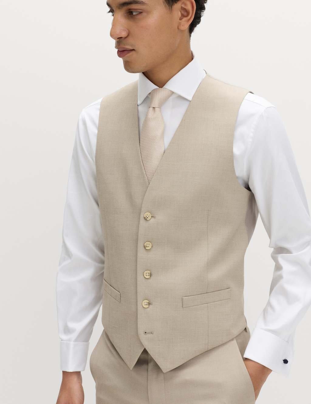 Marks & Spencer M&S Ultimate Waistcoat With Stretch Neutral - 1