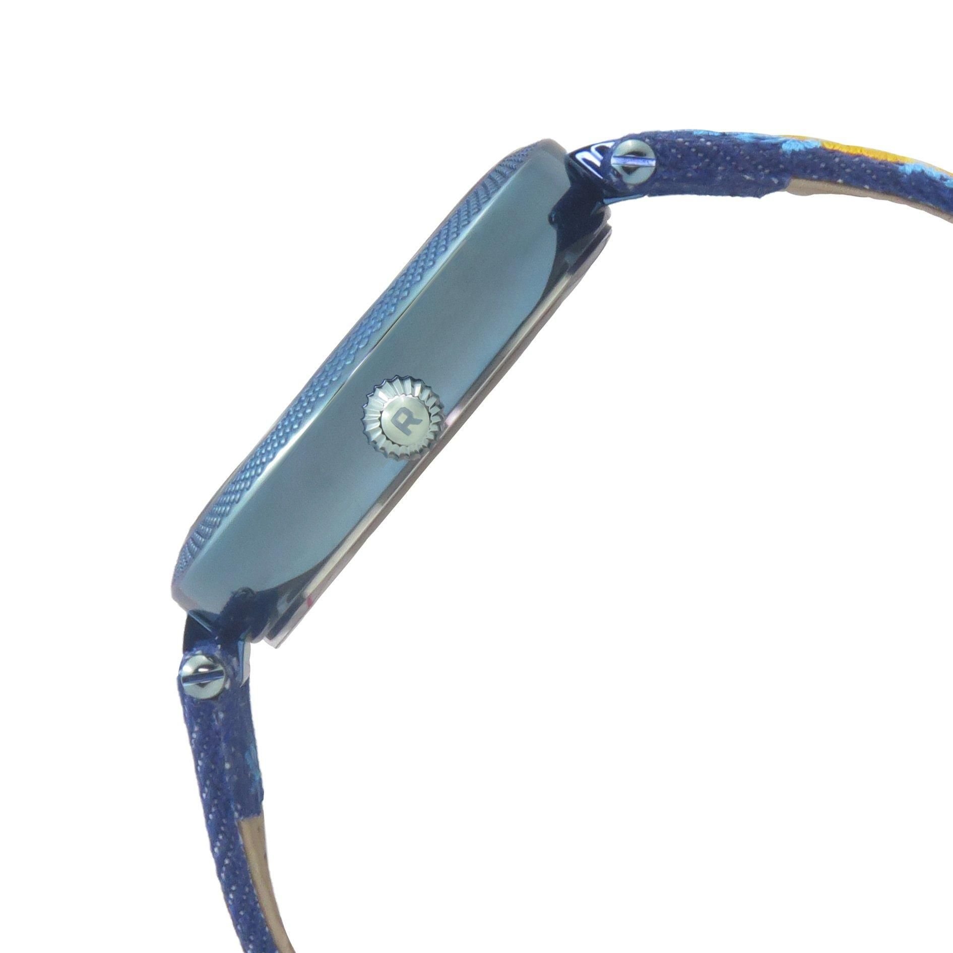 Rebel Rebel Women's Carroll Gardens Yellow Gold/Bronze Dial Cloth Watch in Navy - 3