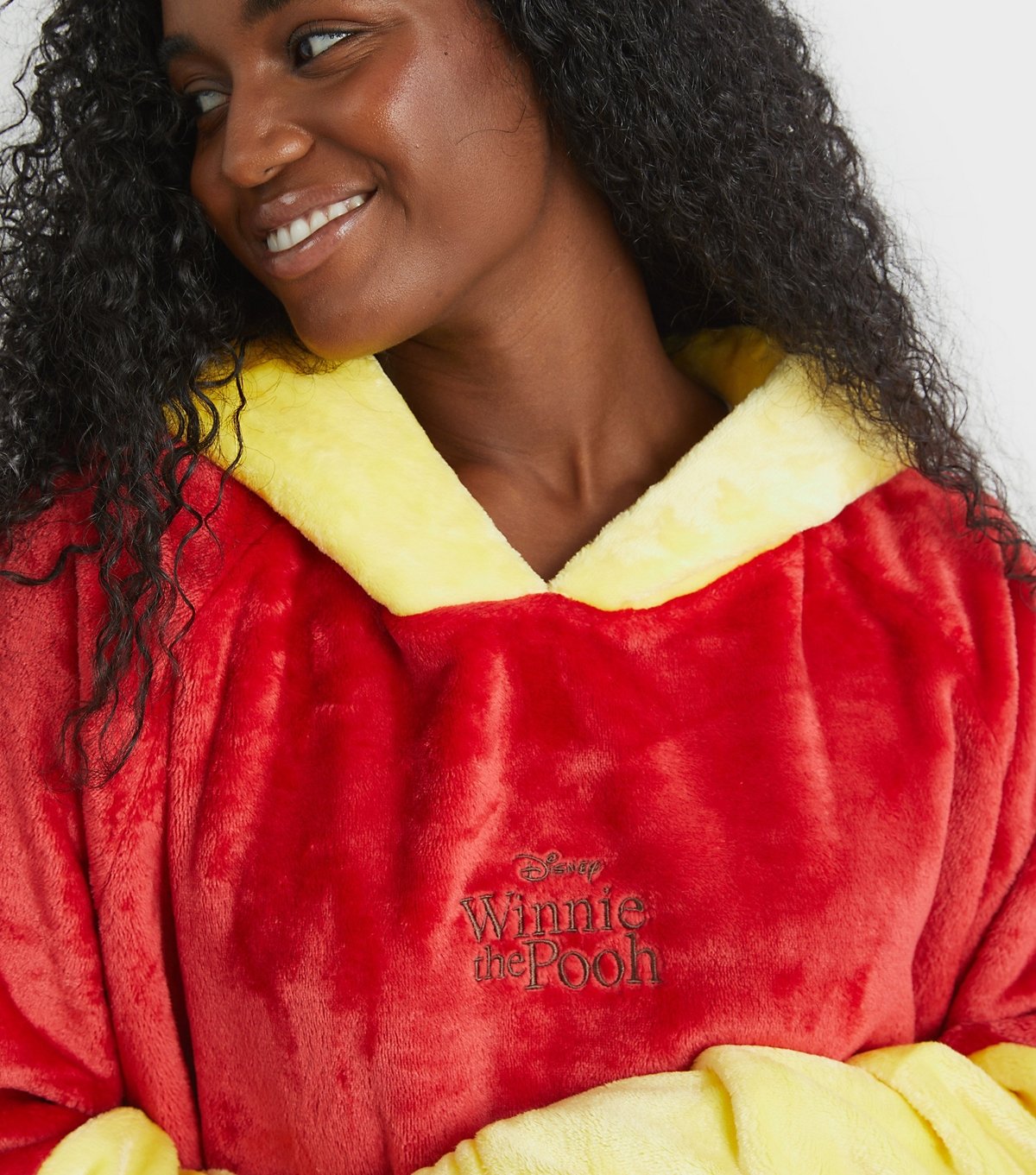 Skinnydip Women's Light Yellow Winnie the Pooh Fleece Blanket Hoodie Skinnydip New Look - 4