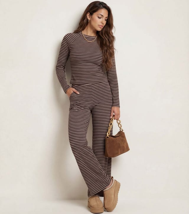 Urban Bliss Women's Brown Striped Long Sleeve Top Urban Bliss New Look - 2