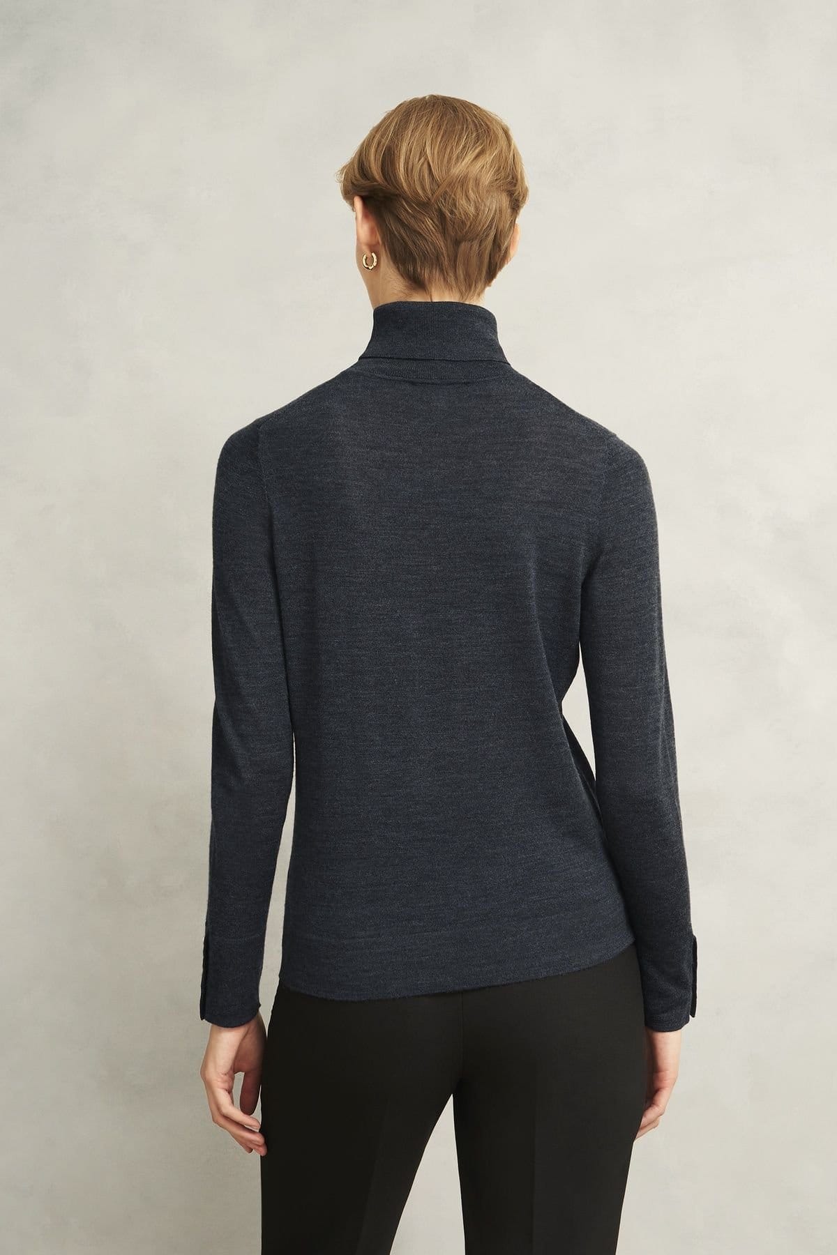 Hobbs London Hobbs London Women's Lara Rollneck Jumper in Dark Grey - 4