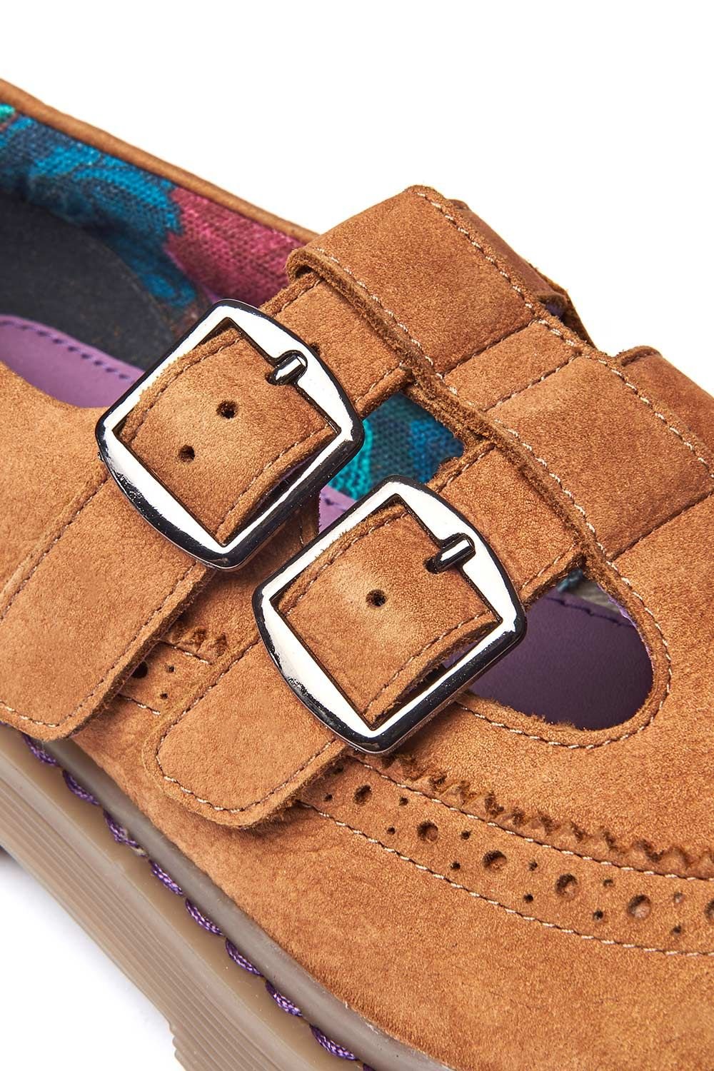 Moshulu Moshulu Women's 'Calthia' Chunky Nubuck Mary Jane Shoes in Tan - 3