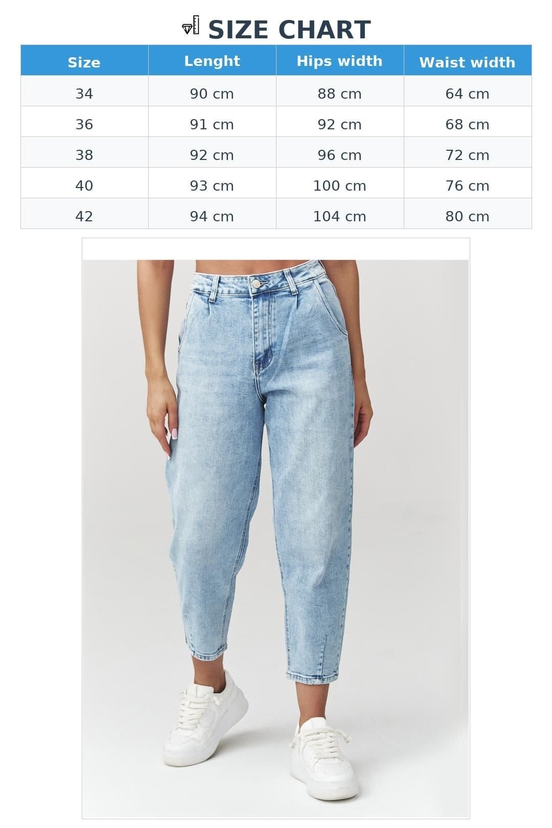 Love Lace Love Lace Women's Italian High Waist Mom Fit Tapered Jeans in Blue - 4