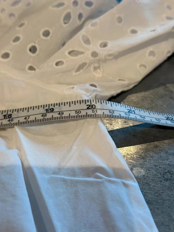 Primark Primark White Broderie Anglaise Blouse Puff Sleeve Cotton Top Size 14 16