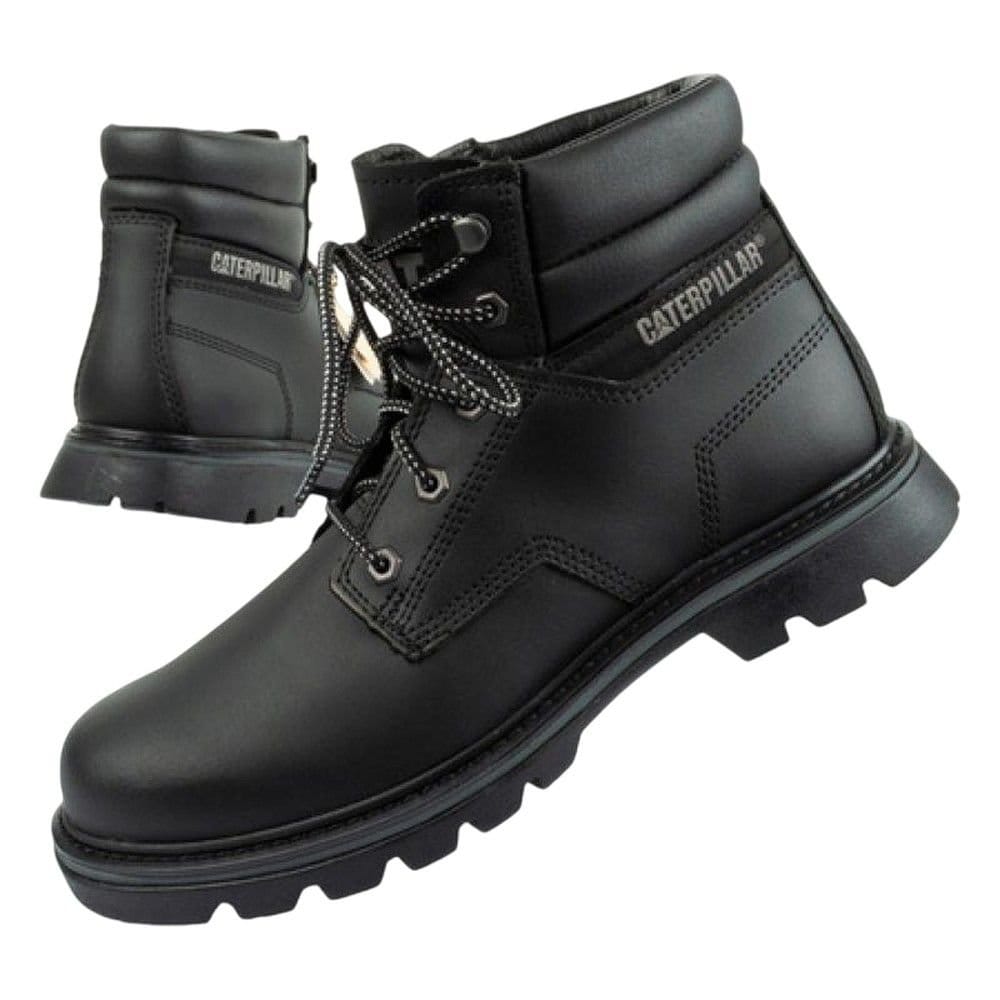 Caterpillar Caterpillar Men's Quadrate Leather Winter Ankle Boots in Black - 4