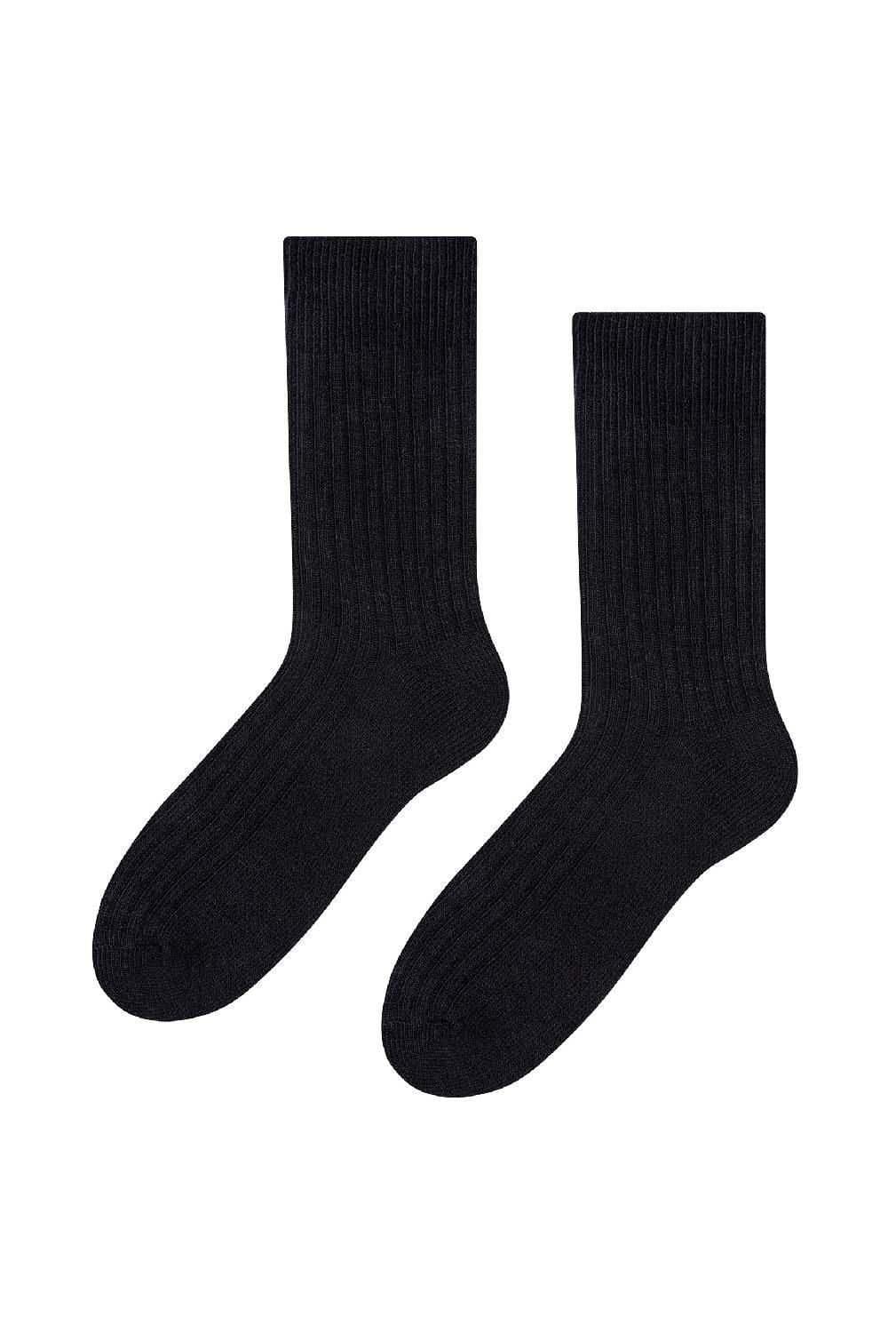 Steven Steven Men's Alpaca Wool Socks for Winter in Black