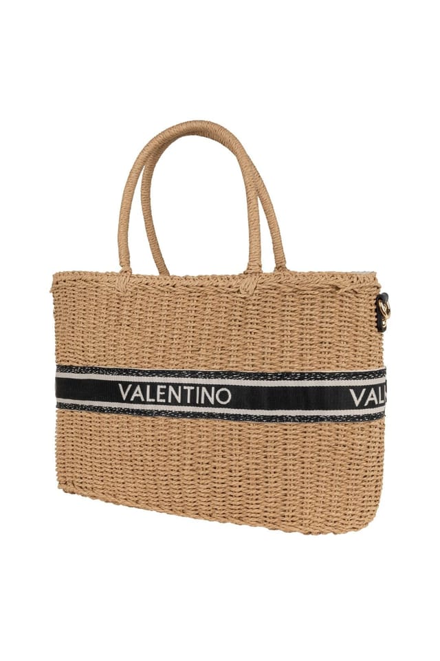 Valentino Valentino Women's Boho Woven Shopping Tote Bag Natural - 2