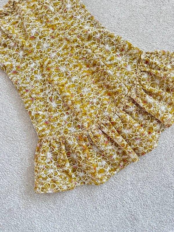 ASOS ASOS corset floral yellow dress 10