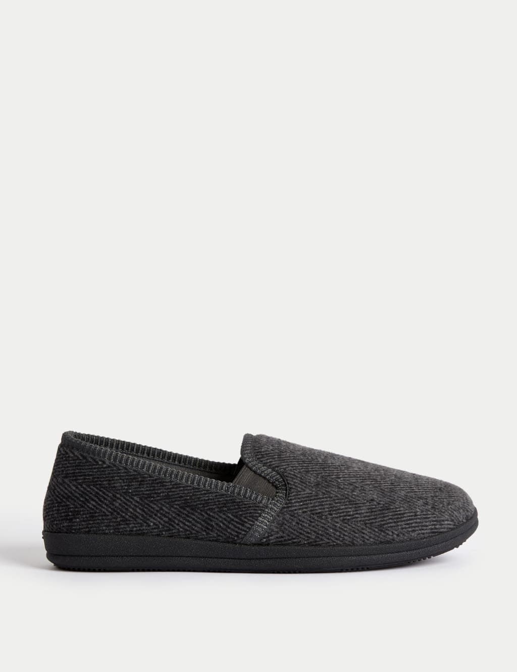 Marks & Spencer M&S Herringbone Slippers with Freshfeet™ Grey