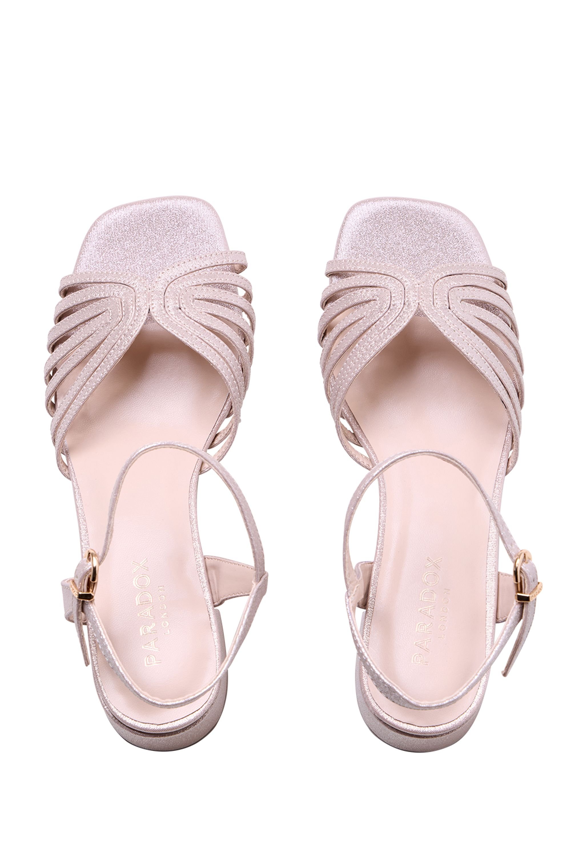 Paradox London Paradox London Women's Minerva' Block Heel Ankle Strap Sandals in Light Pink - 3