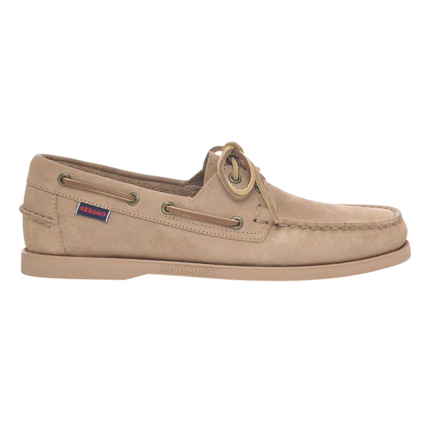 Sebago Sebago Men's Dockside Portland Suede Boat Shoes in Beige