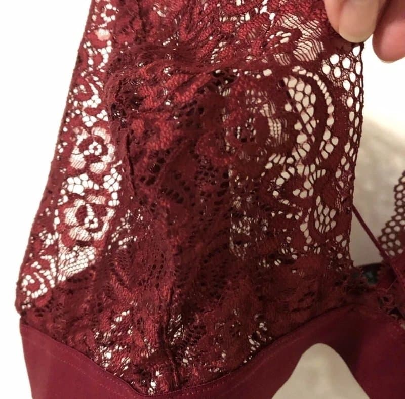 ASOS ASOS Burgundy Lace bralette with Adjustable Straps.