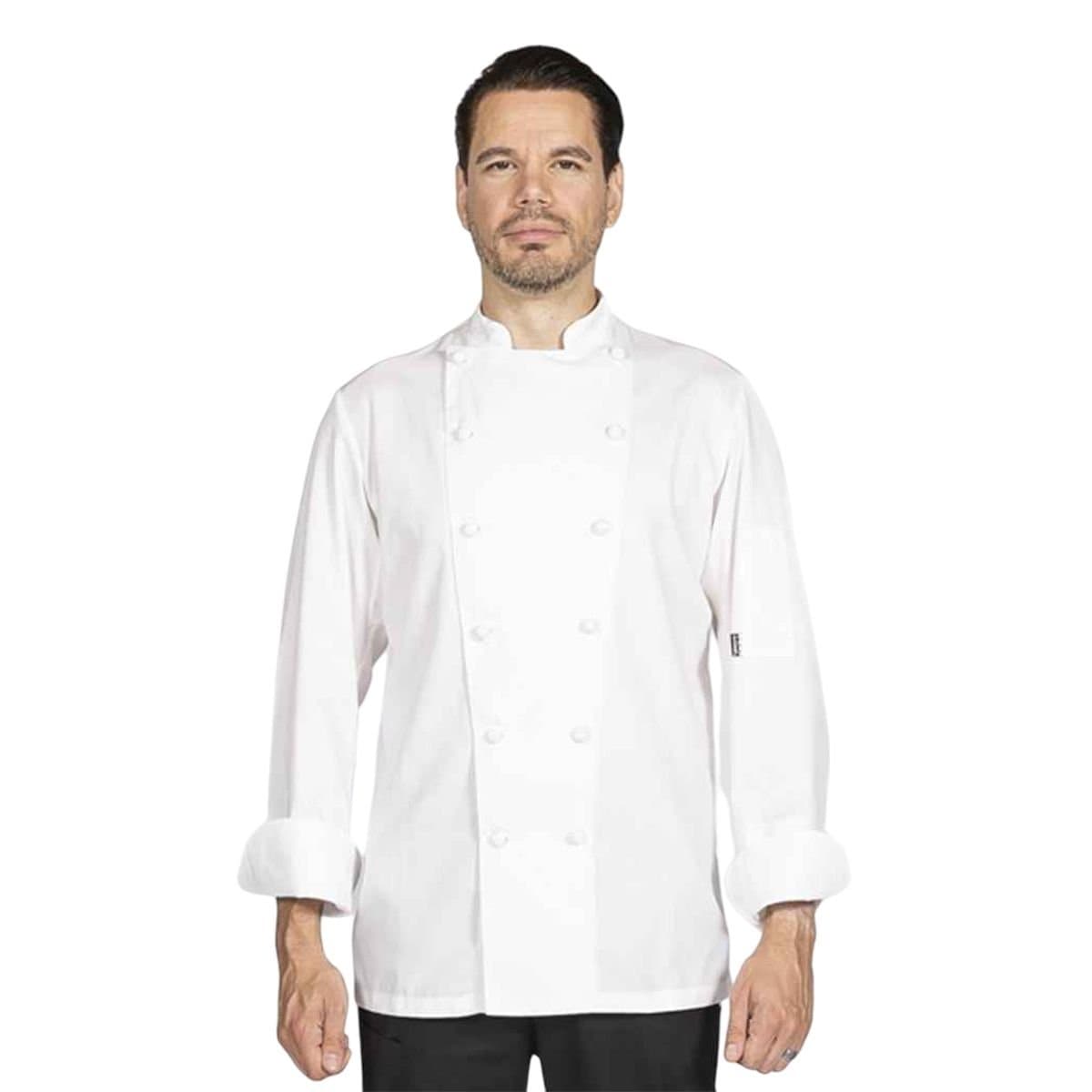 Le Chef Le Chef Men's Luxe Chef Jacket in White