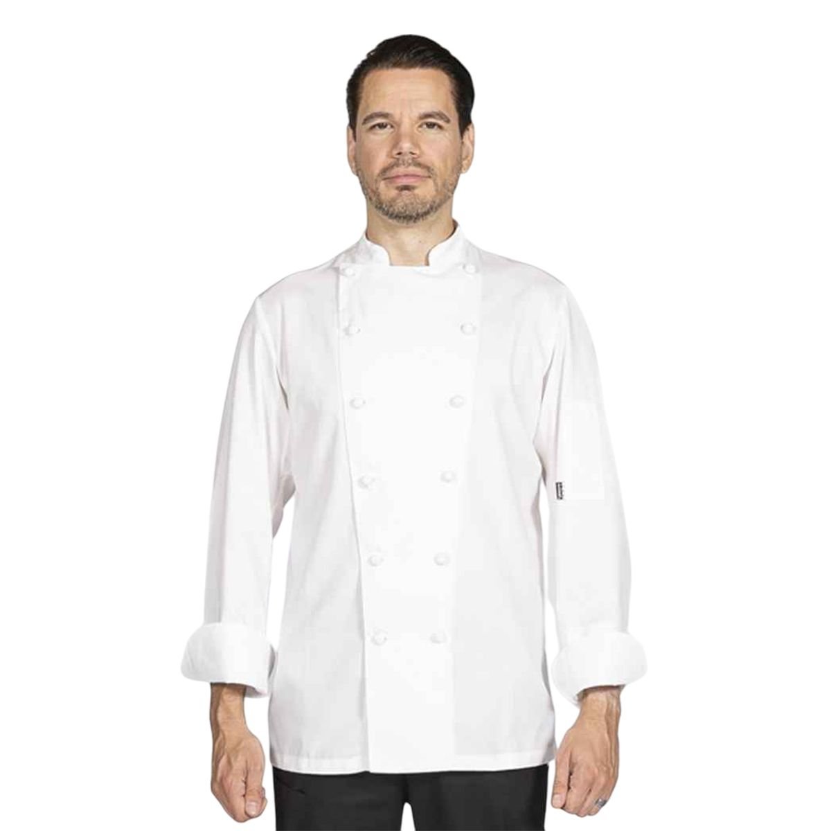 Le Chef Le Chef Men's Luxe Chef Jacket in White - 2