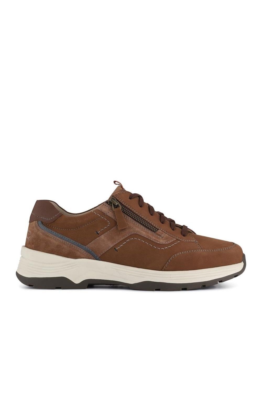 Easyfit Easyfit Men's Extra-Wide Dual-Fasten Trainers in Brown - 2