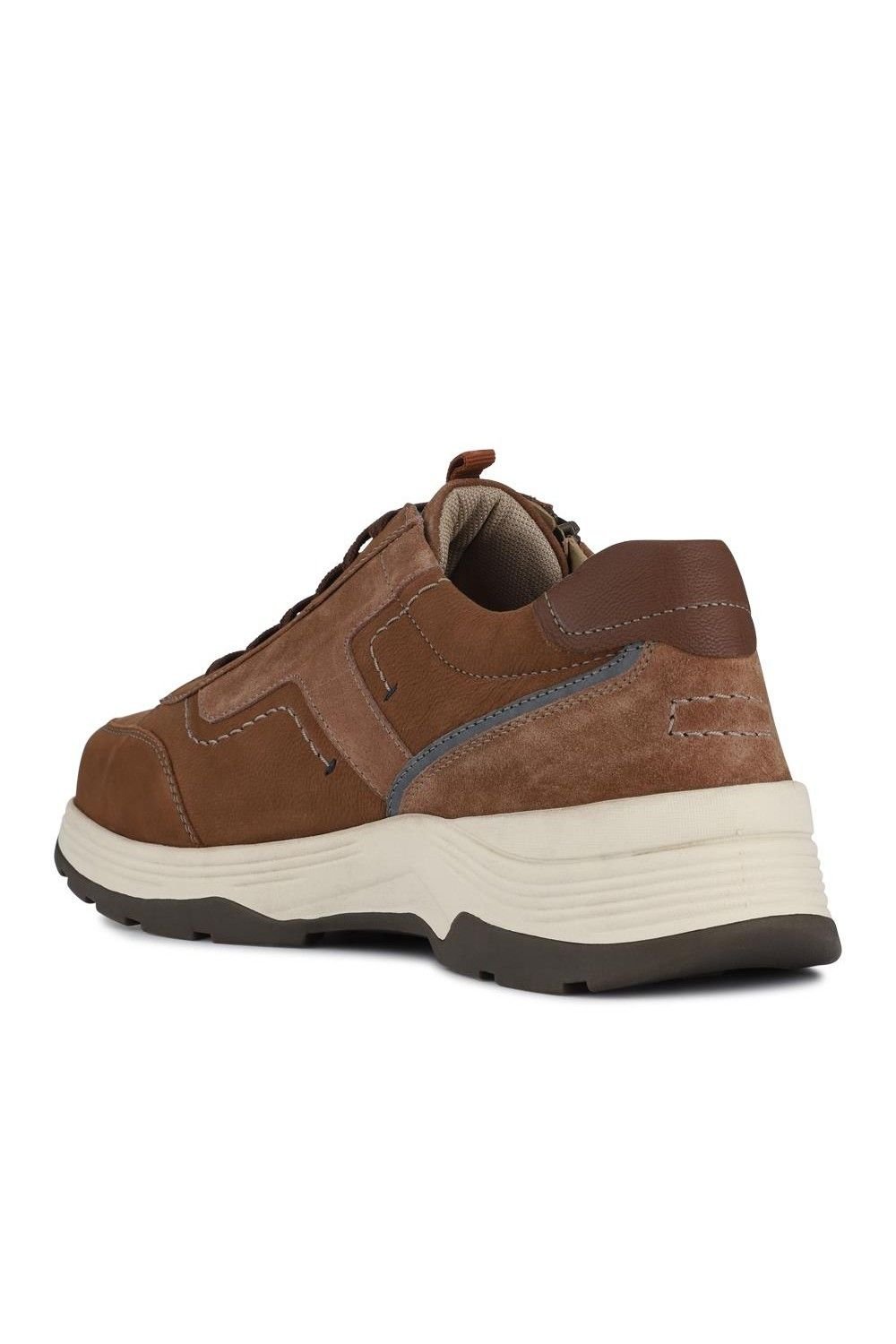 Easyfit Easyfit Men's Extra-Wide Dual-Fasten Trainers in Brown - 3