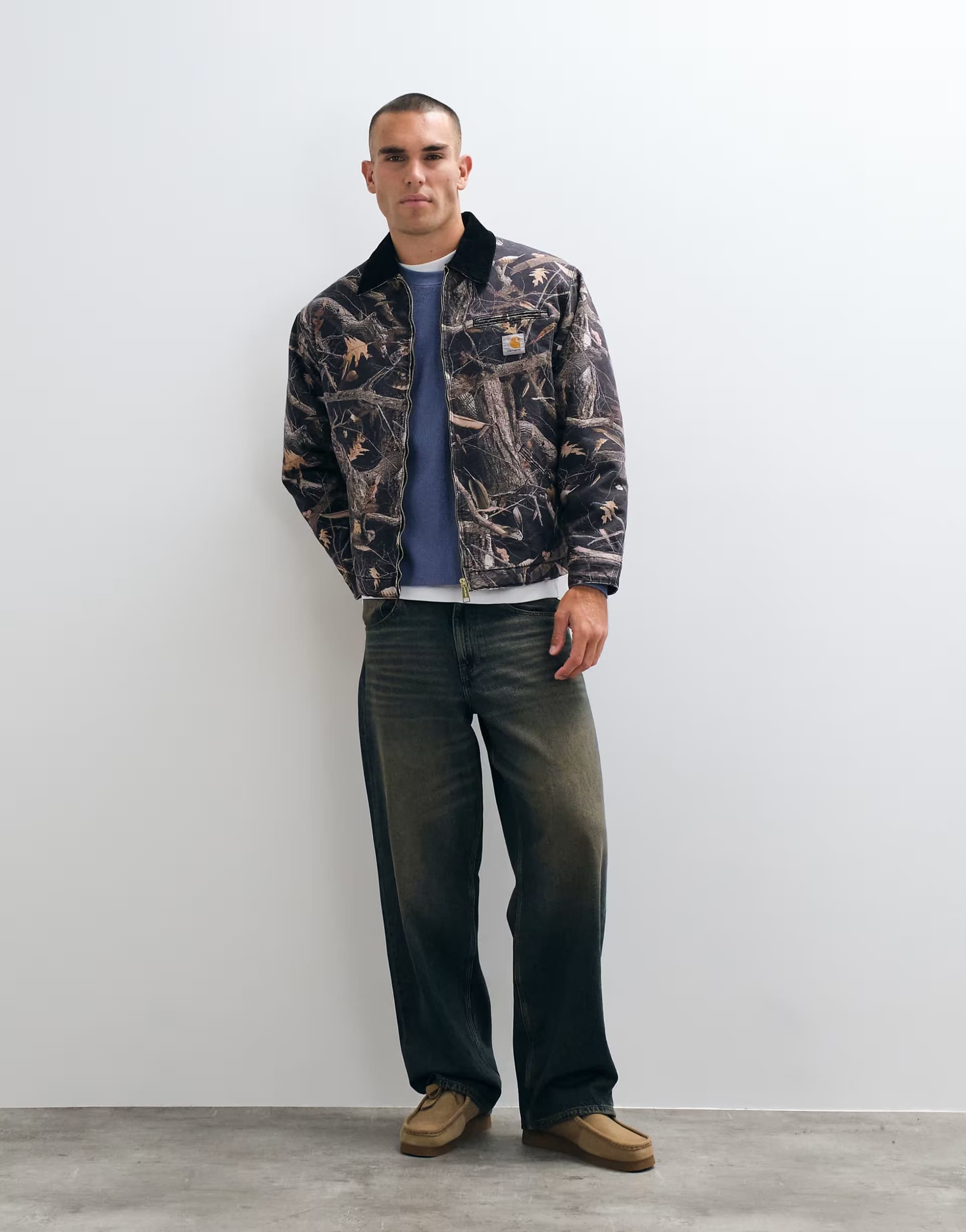 ASOS Carhartt WIP OG Detroit jacket in dark camo tree