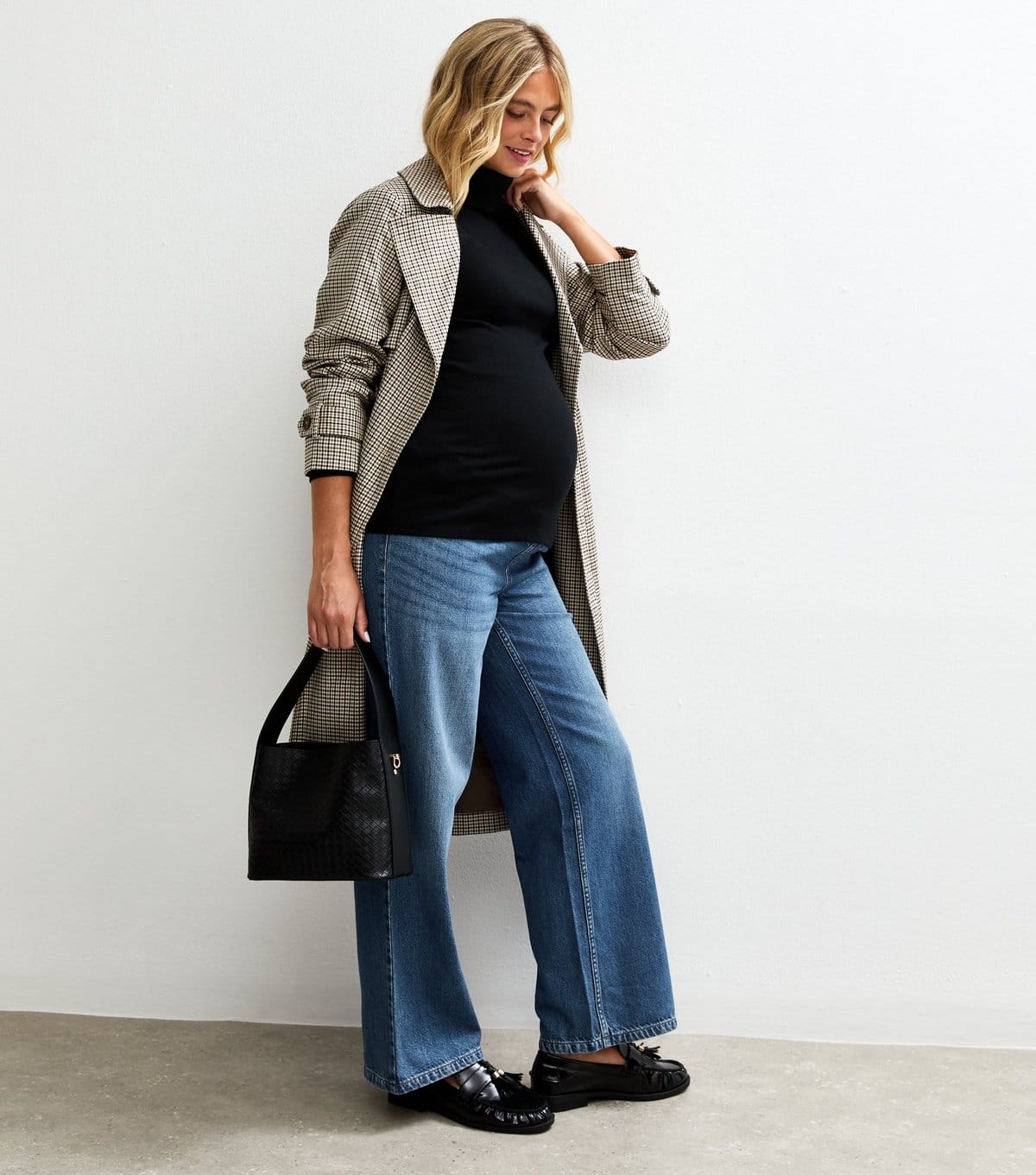 New Look Women's Maternity Blue Over Bump Adalae Wide Leg Jeans New Look - 4