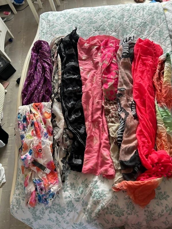 New Look 9 chiffon scarves/sarongs