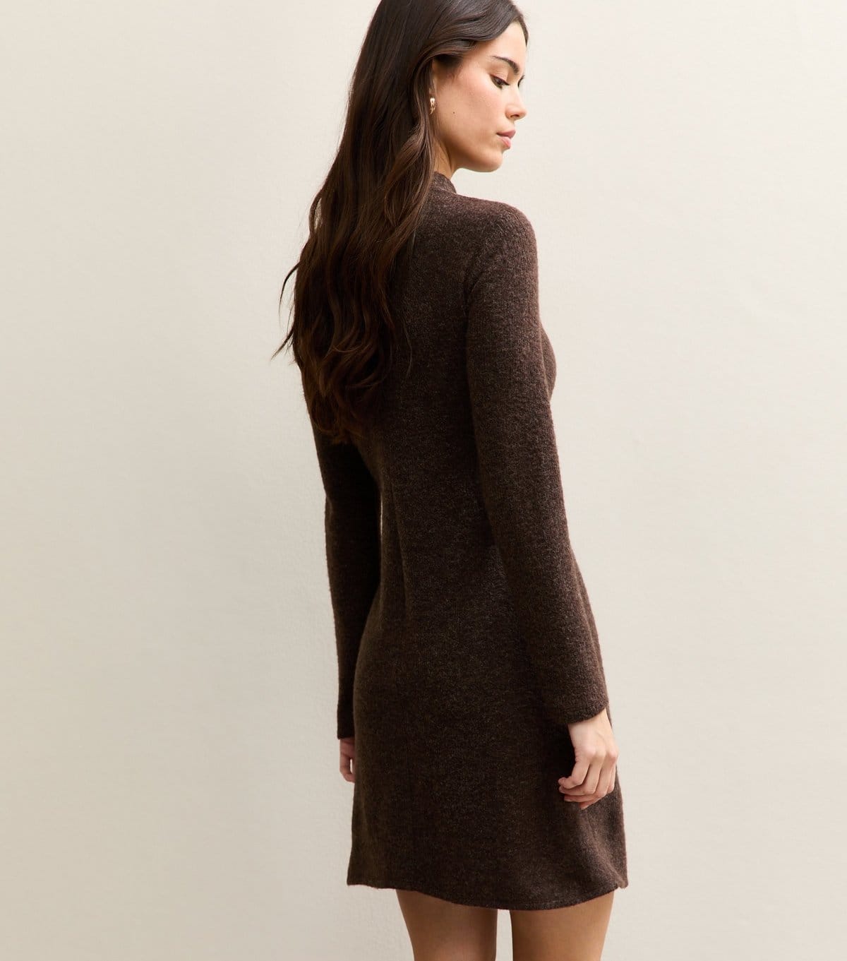 New Look Women's Dark Brown Tie Belt Mini Dress New Look - 4