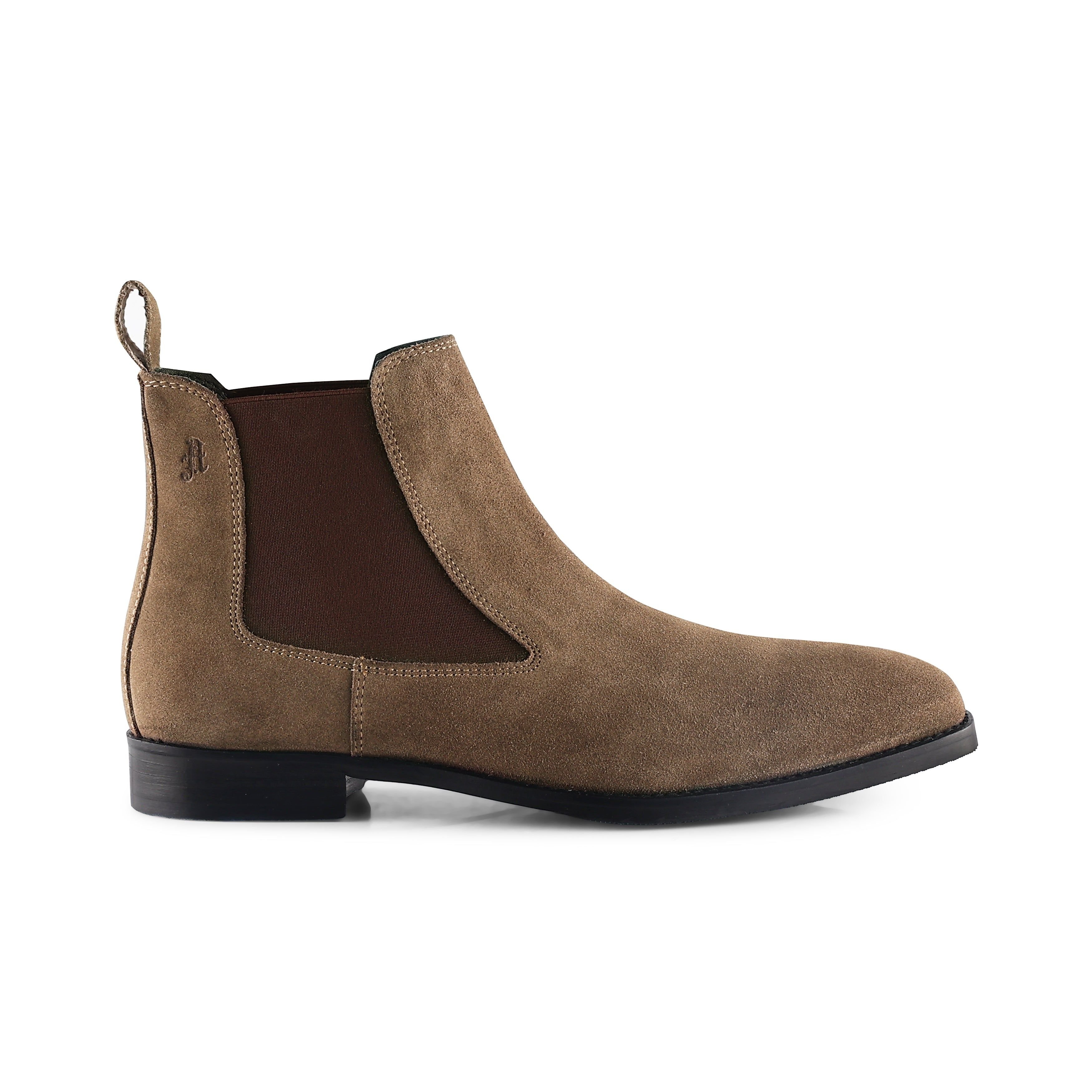 Amen Shoes Amen Shoes Men's Dundalk Premium Suede Leather Chelsea Boots in Light Brown - 2