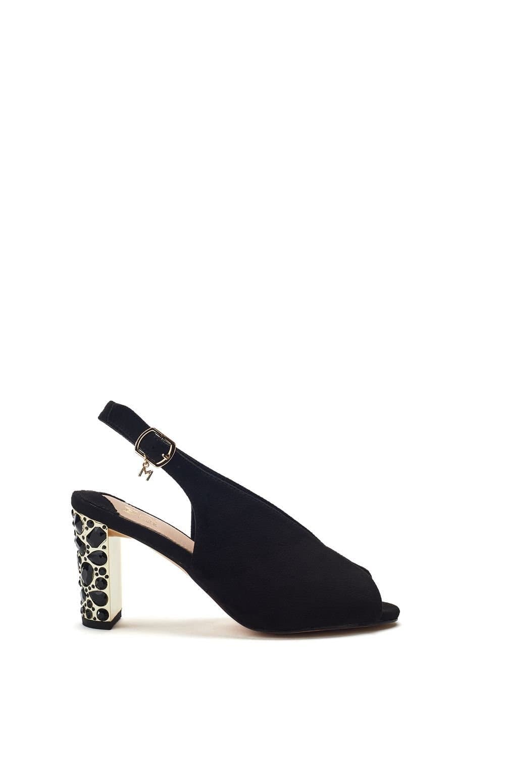 Moda in Pelle Moda In Pelle Women's 'Maeva' Alcantara Peep Toe Shoes in Black