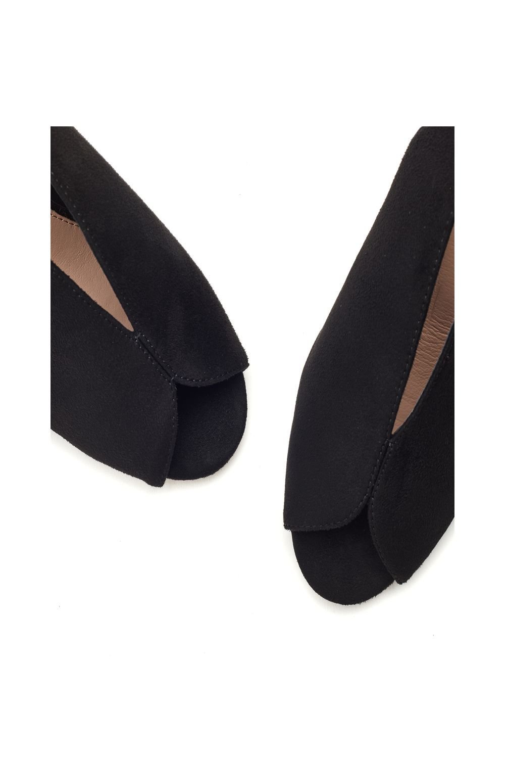 Moda In Pelle Moda In Pelle Women's 'Maeva' Alcantara Peep Toe Shoes in Black - 4