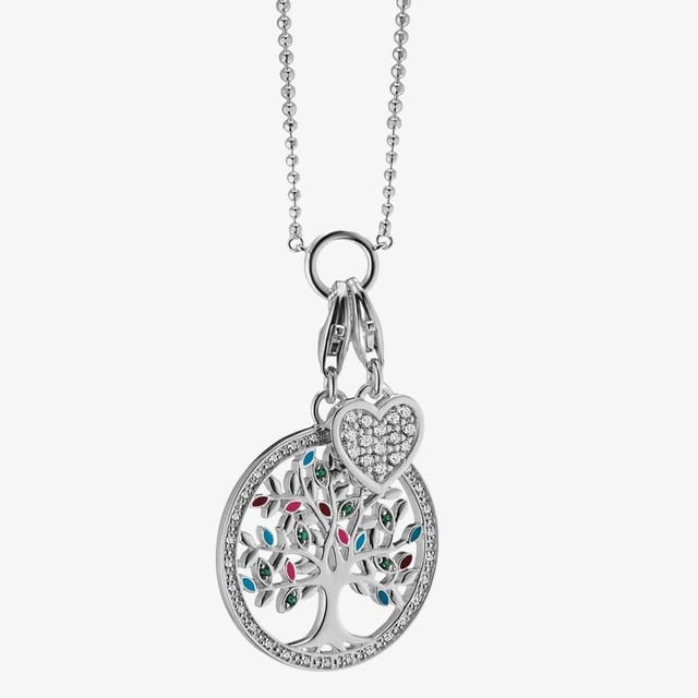 Thomas Sabo THOMAS SABO Women's Silver Clear Cubic Zirconia Pave Heart Charm 0967-051-14 - 2