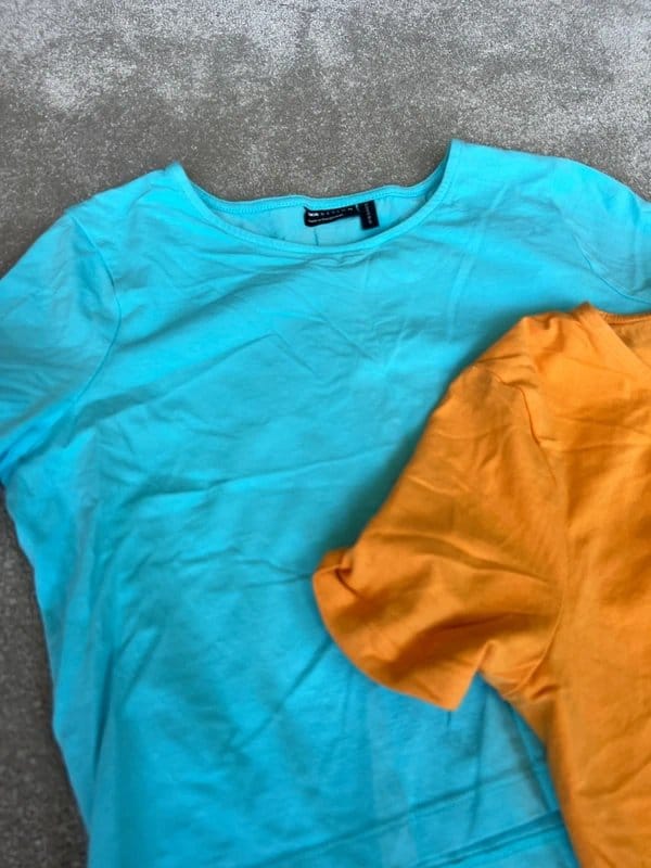 ASOS Orange and Blue Crop Top Set