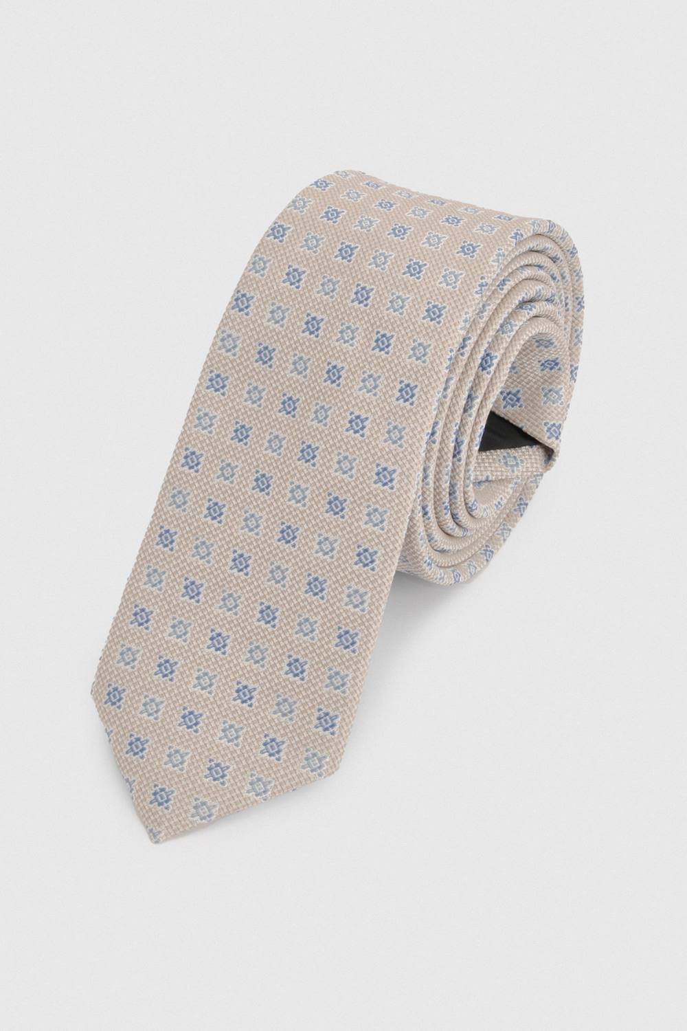 Burton Burton Men's Champagne Textured Pattern Tie - 2