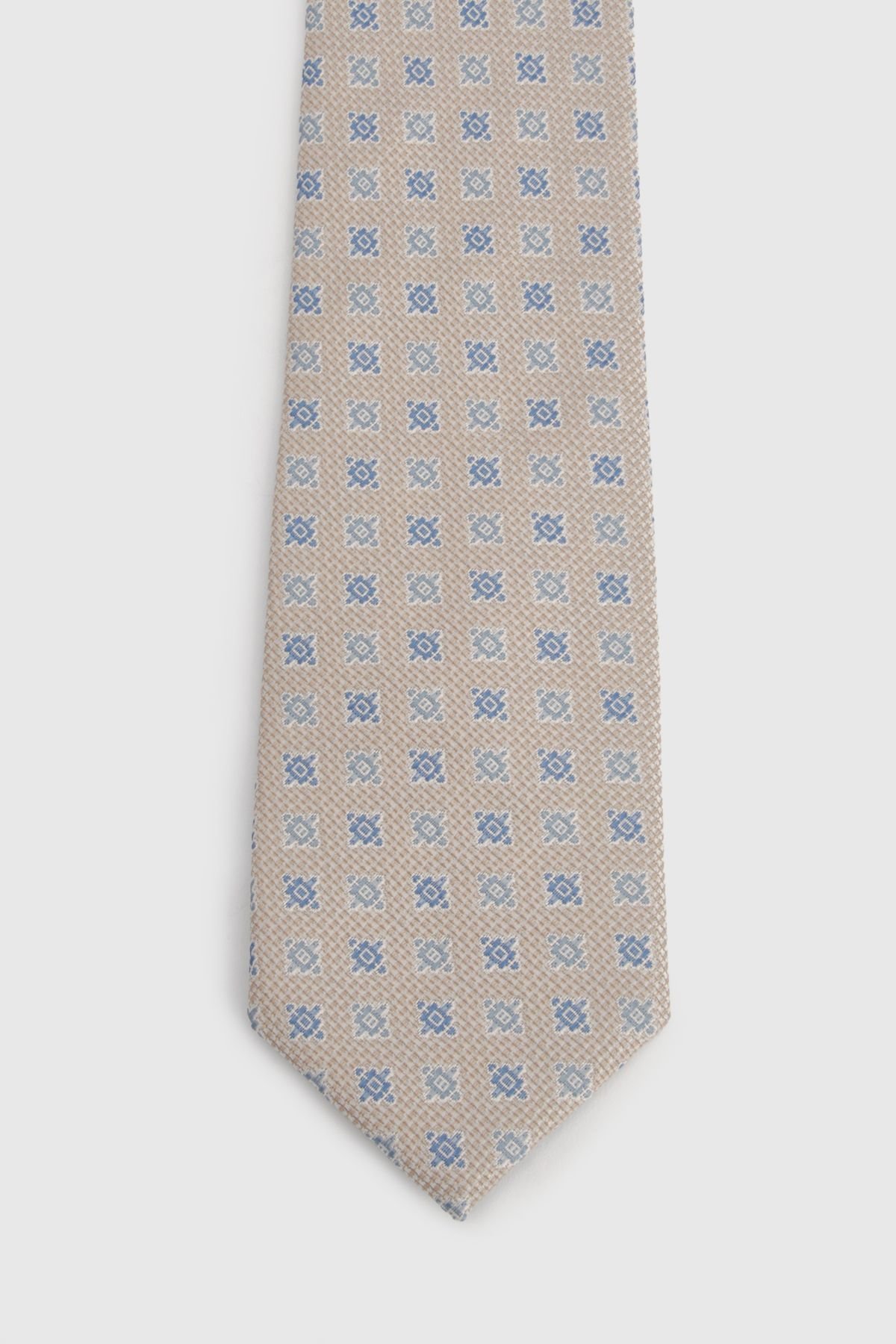 Burton Burton Men's Champagne Textured Pattern Tie - 3